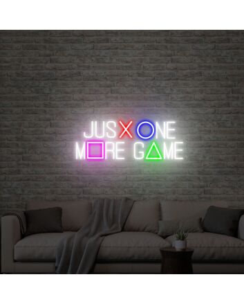Brighten Up Your Gaming Sanctuary and Add a Playful Ambiance to Parties with the Just One More Game Neon Sign - Perfect for Bedrooms, Game Rooms, and Kid-Friendly Spaces!