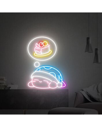 Enhance Your Space: Kirby Neon Sign - Perfect for Gaming Rooms, Anime-Themed Parties, and Unique Bedroom Ambiance