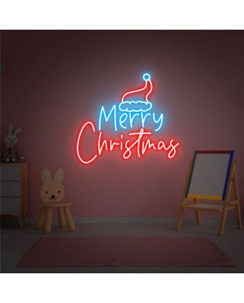 Brighten Your Festive Celebrations: Merry Christmas Neon Sign Led Sign for Enchanting Home, Office, and Store Display this Christmas Eve.