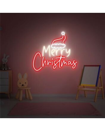Brighten Your Festive Celebrations: Merry Christmas Neon Sign Led Sign for Enchanting Home, Office, and Store Display this Christmas Eve.