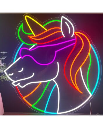 Brighten Your Child&#039;s Room or Celebrate in Style with the Rainbow Unicorn Neon Sign - Perfect as Christmas Gifts, Kids&#039; Room Decor, or Adding a Magical Touch to Weddings and Parties.