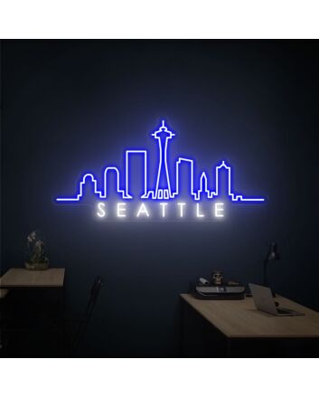Brighten up your living room, office, or bar with the Seattle Skyline City Skyline Home Decor Neon Sign.