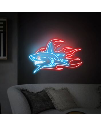 Bring Your Game Room to Life with the Shark Neon Sign: Perfect for Home Decor, Bars, and Party Ambiance
