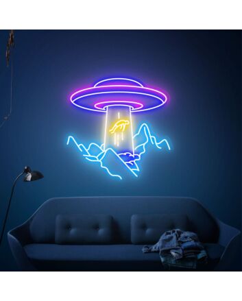 Light Up Your Evenings: Bedroom UFO Sign for Enchanting Wall Decor at Parties, Weddings, and Home Gatherings.