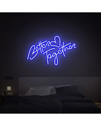 Brighten Your Special Day and Home: Wedding Neon Sign Better Together Neon Sign for Enchanting Weddings, Romantic Home Decor, and Memorable Parties.