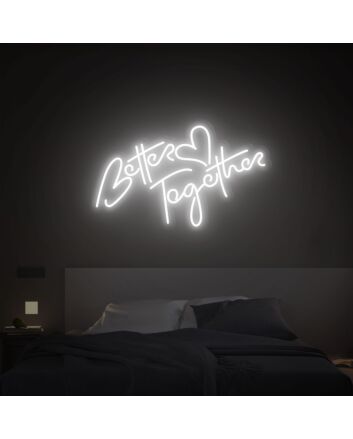 Brighten Your Special Day and Home: Wedding Neon Sign Better Together Neon Sign for Enchanting Weddings, Romantic Home Decor, and Memorable Parties.