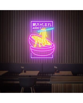Brighten Up Your Kitchen, Sushi Bar, or Asian-Inspired Space with the Wok In Box Led Neon Sign Ramen Japanese Noodles Led Neon Light