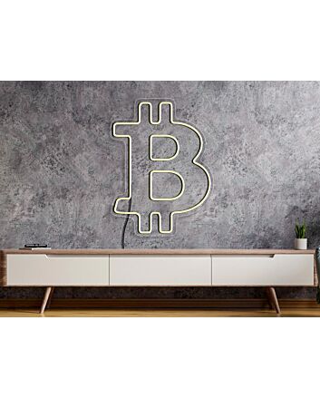 Brighten Up Your Home, Office, or Store with the Vibrant Bitcoin Crypto Neon Sign Bitcoin Light Decor.