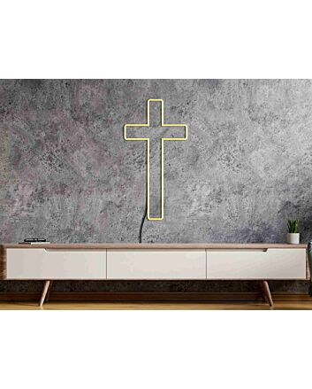 Brighten Your Spiritual Space: Cross Neon Sign Jesus Neon Christian Cross Wall Art Perfect for Home, Office, Worship Areas, and Special Celebrations.