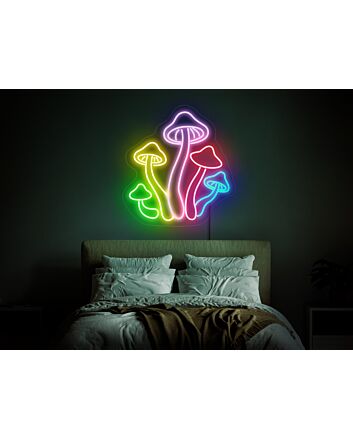 Elevate Your Spaces: Mushrooms Neon Sign - Perfect for Kitchen, Office, and Bar Wall Decor or as a Unique Touch to Weddings and Parties.