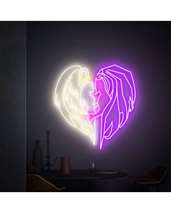 Brighten Up Weddings, Bars, and Homes: Angel Wings LED Neon Sign Devil Decor Gifts Perfect for Every Occasion