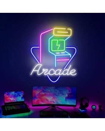 Revamp Your Entertainment Space: Arcade Game Room Party Light Neon Bar Sign - Perfect for Bars, Man Caves, and Birthday Celebrations