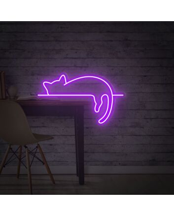 Brighten Up Any Space - Perfect for Home, Office, or Party Ambiance with Cat Wall Decor Animal Lover Gifts Neon Decor.