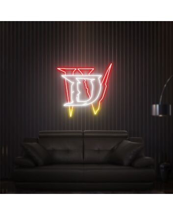 Brighten Up Your Gaming Space or Man Cave with Diablo 4 Led Neon Sign Diablo Art Wall Art Gaming Room Decor.