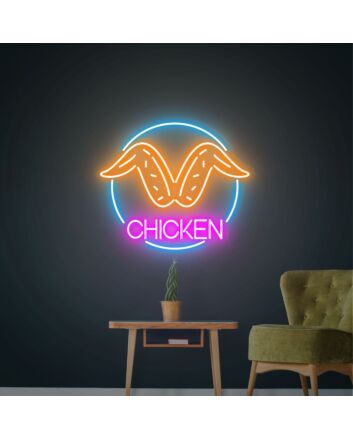 Brighten Your Kitchen, Diner, or Restaurant Atmosphere with Fried Chicken Wings Led Neon Sign Chic Birthday Decor
