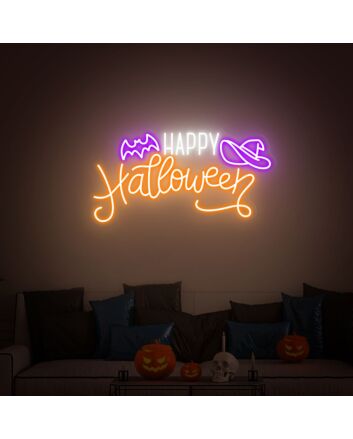 Brighten Up Your Spooky Celebrations and Home Ambiance with Halloween Decor LED Neon Sign for Parties, Events, and Wall Decor.