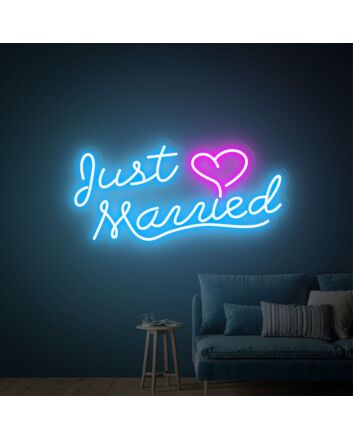 Elevate Your Wedding and Home Ambiance with the Just Married LED Neon Sign for Romantic Celebrations and Cozy Decor.