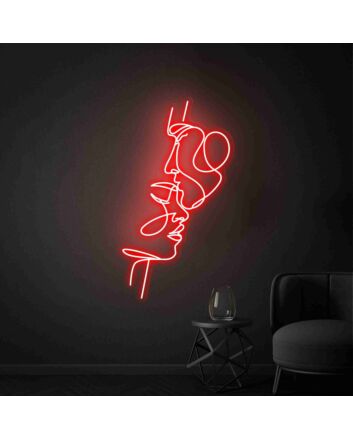 Add a Touch of Love to Your Special Occasions with Romantic Kiss Led Neon Sign Wedding Gift for Home Decor, Weddings, and Celebrations.