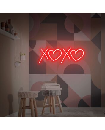 Brighten Your Space: Xoxo Led Neon Sign Pink Led Light for Girls Room Decor, Weddings, and Office Ambiance