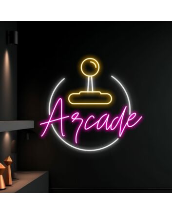 Light up Your Gaming Room, Bar, or Party Ambiance with the Arcade Machine Led Neon Sign - The Ultimate Game Machine Neon Aesthetic.