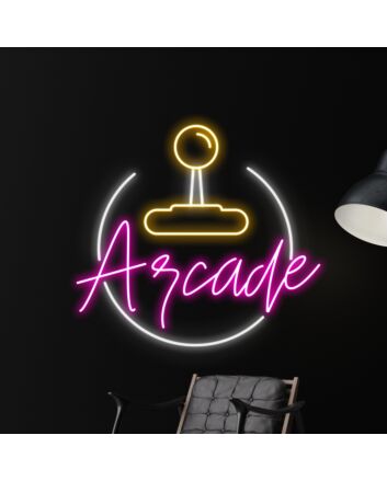 Light up Your Gaming Room, Bar, or Party Ambiance with the Arcade Machine Led Neon Sign - The Ultimate Game Machine Neon Aesthetic.