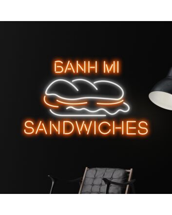 Brighten Up Your Store, Bar, or Food Corner with the Banh Mi Sandwiches Restaurant Led Neon Sign