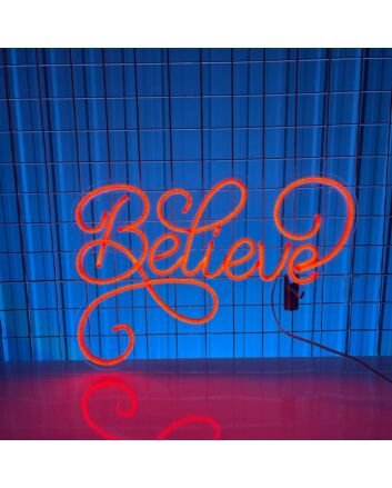Enhance Your Space: Believe LED Neon Sign Custom Text for Home Decor, Office Vibes, Storefronts, and Celebratory Events