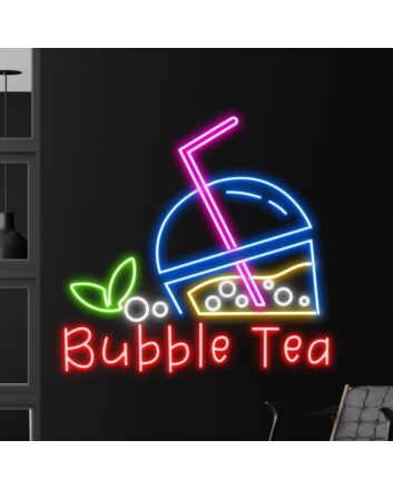 Brighten Your Café or Kitchen: Bubble Tea Led Neon Sign - Perfect for Coffee Shops, Home Barista Stations, and Trendy Home Decor.