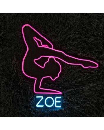 Light Up Your Dance Studio or Bedroom with the Contortion Girl Led Neon Sign Ballet Dancer - Perfect for Home Decor, Dance Spaces, and Celebratory Events.