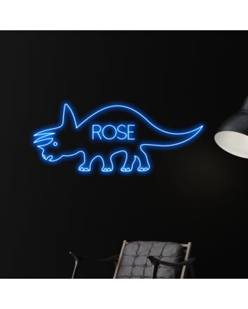 Brighten Your Child's Room or Enliven Birthday Celebrations with the Versatile Dinosaur Led Sign Custom Name Children Neon Light.