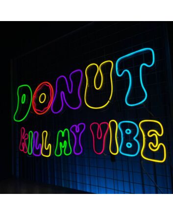 Brighten Up Your Bakery, Home, or Next Sweet Soiree with the &quot;Donut Kill My Vibe&quot; Led Neon Sign - A Perfect Addition for Donut Lovers Everywhere