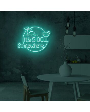 Customize It&#039;s 5 Somewhere Cocktails LED Neon Sign
