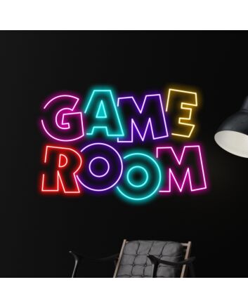 Revamp Your Game Room, Office, or Man Cave with the Game Room Led Neon Sign - The Perfect Arcade Bar Hanging Led Neon Sign Light for Home Decor, Parties, and Weddings.