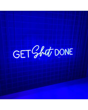 Brighten Up Your Workspace and Motivate Productivity with the Get Shit Done LED Neon Sign for Office, Home Office, and Creative Studio Spaces.