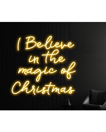 Brighten Your Holiday Spirit in Any Setting: Home, Office, or Store with the I Believe In The Magic Of Christmas Led Neon Sign Believe Neon Led Sign.