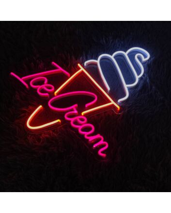Brighten Your Space with Ice Cream Neon Led Light - Perfect for Home Decor, Cafes, and Sweet Celebrations!