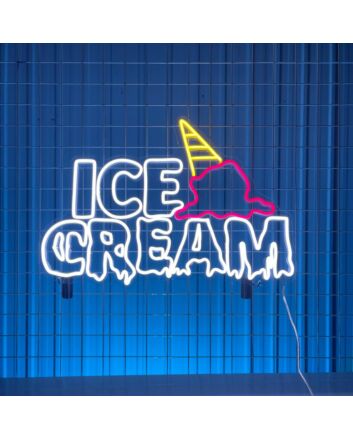 Sweeten Up Your Space: Ice Cream Neon Led Light for Eye-Catching Home Decor, Storefronts, Bars, and Festive Celebrations