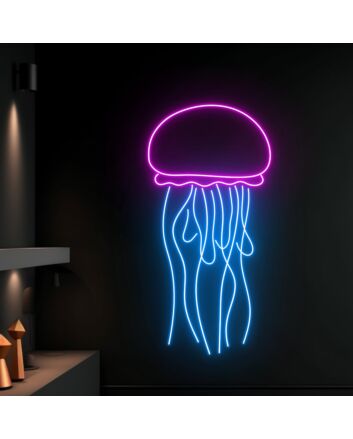 Brighten Up Your Space: Jelly Fish Led Neon Sign, Perfect for Home Decor, Office Ambiance, or as a Mesmerizing Addition to Your Bar, Wedding, and Party Celebrations.
