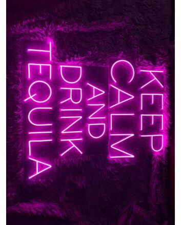 Brighten Your Bar, Club, or Home with the Keep Calm And Drink Tequila Restaurant Decor Bar Club Deco LED Neon Sign, Perfect for Parties and Weddings.