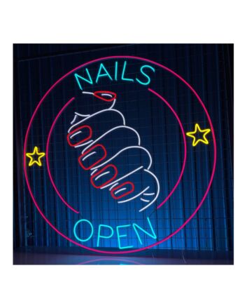 Nails Open Led Neon Sign Nails Open Welcome Decor Led Sign