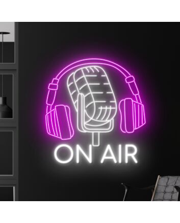 On Air Podcast Led Neon Sign Light Man Cave Game Room Sign