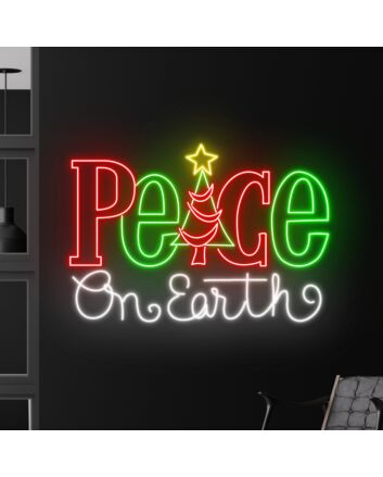 Peace On Earth Led Neon Sign Led Neon Sign Merry Christmas Led Light Christmas Decor