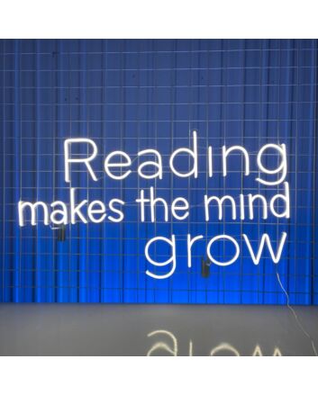Reading Makes The Mind Grow Led Neon Sign Book Quote Neon Led Sign