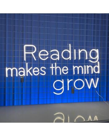 Reading Makes The Mind Grow Led Neon Sign Book Quote Neon Led Sign