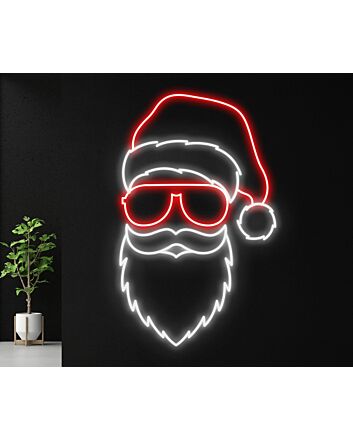 Santa Claus Face Christmas Led Neon Sign