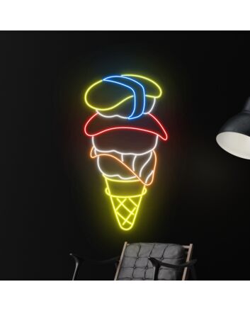Sashimi Ice Cream Sign Sushi Neon Led Sign