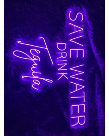 Save Water Drink Tequila Led Neon Sign Tequila Neon Light Sign Bar Club Decor