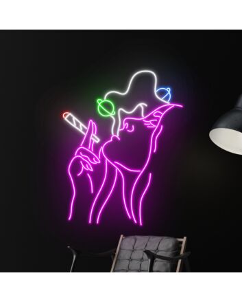 Sexy Girl Smoking Led Neon Sign Smoking Machine Led Sign Smoking Shop Neon Light