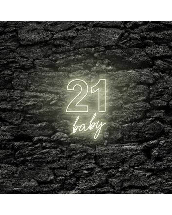 Twenty One Baby LED Neon Sign