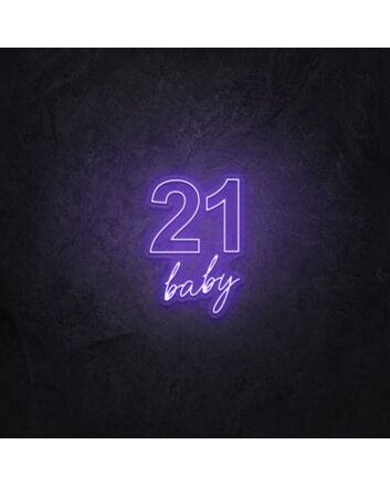 Twenty One Baby LED Neon Sign
